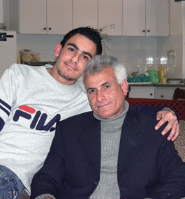 Yousef Bashir with his father, Khalil, in the mid-2000s